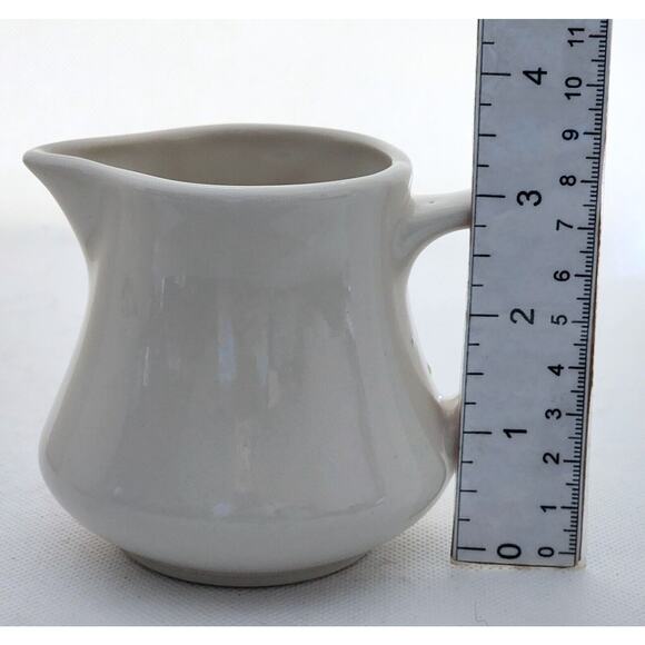 TEAPOT & TWO CREAMERS-Beige-Homer Laughlin-USA-Restaurant Ware Style - Picture 11 of 12